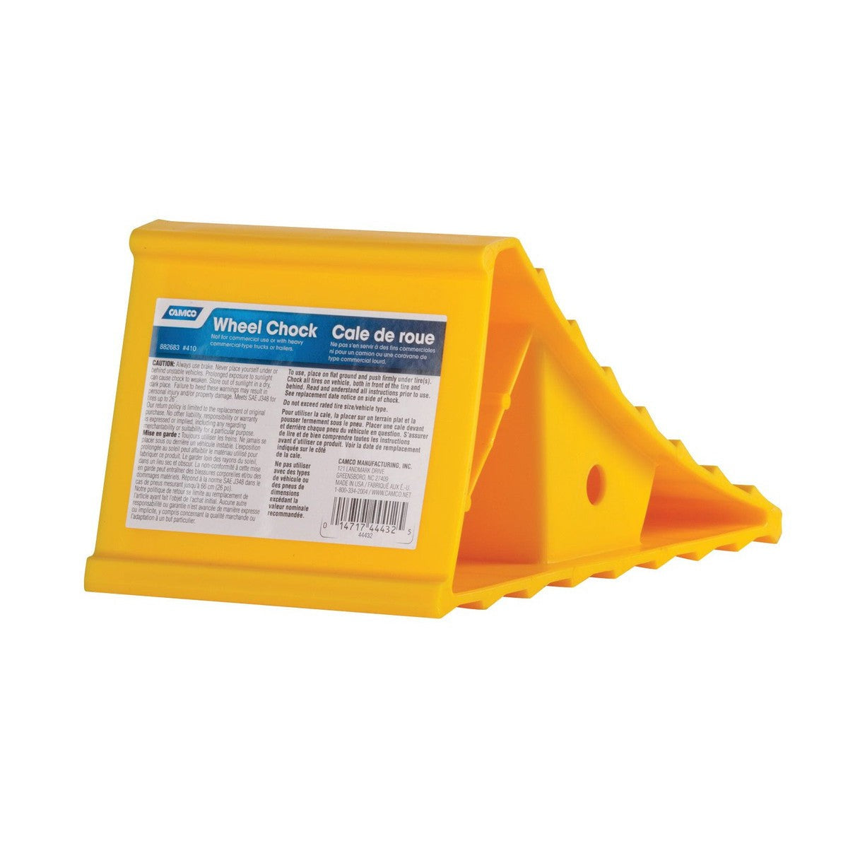 Camco Not Qualified for Free Shipping Camco Wheel Chock Yellow #44432