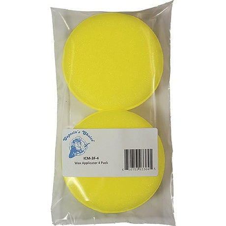 Captain's Choice Qualifies for Free Shipping Captain's Choice Wax Applicator 4" Round 4-pk #ICM3F4