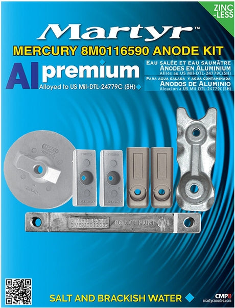 CMP Global Qualifies for Free Shipping CMP Global Mercury Verado Anode Kit 8m0116590 Alum #CM8M0116590KITA