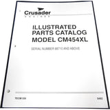 Crusader Qualifies for Free Shipping Crusader CM 454 Parts Manual S/N88710-up #TECM556