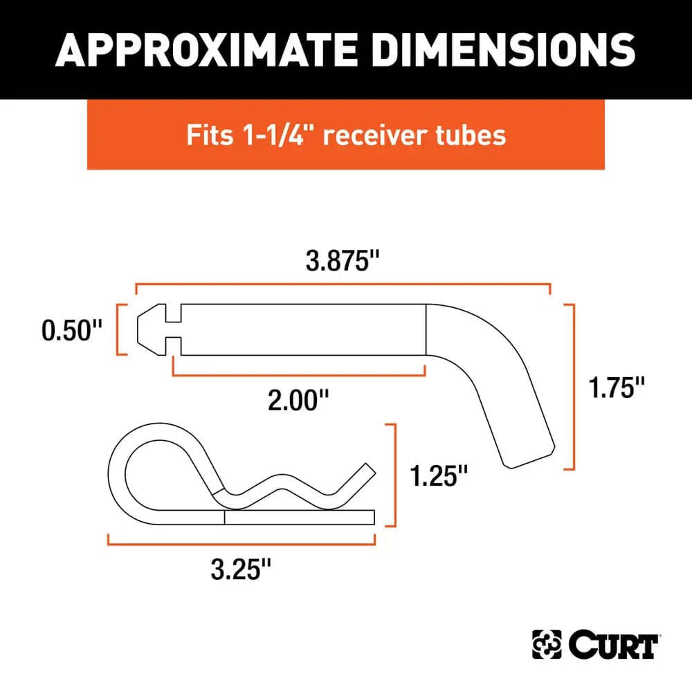 CURT Qualifies for Free Shipping CURT 1/2" Grooved Pin & Clip #21404
