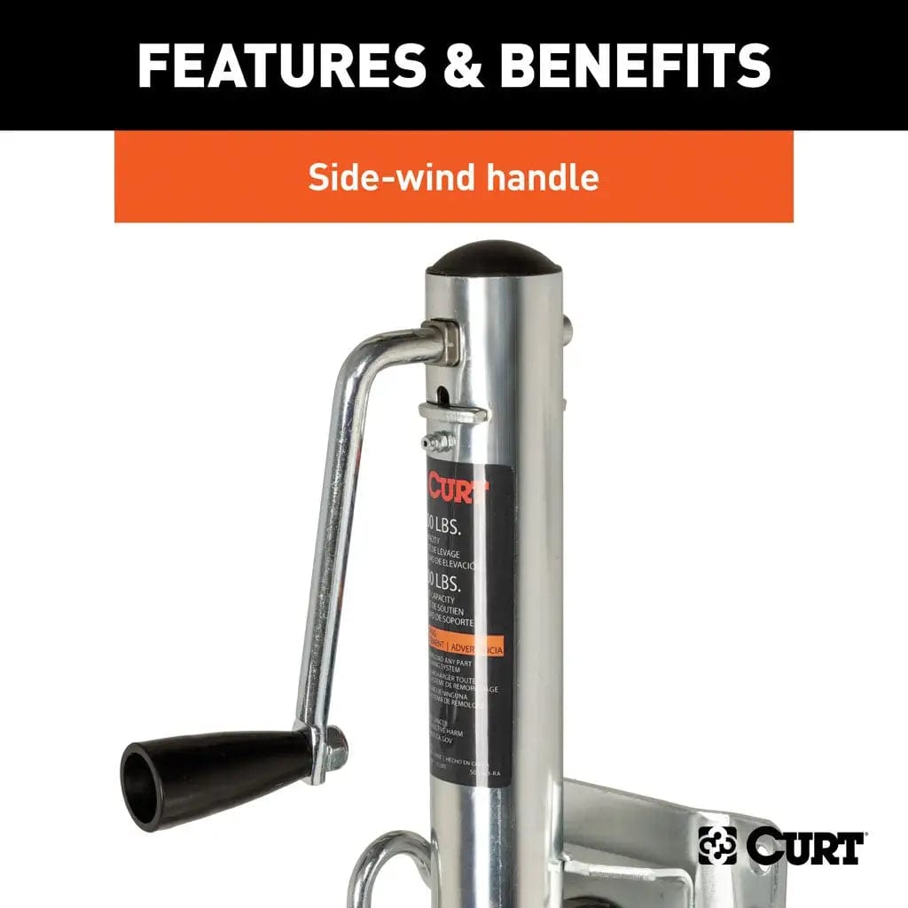 CURT Qualifies for Free Shipping CURT 1000 lb Jack 6" Wheels #25003