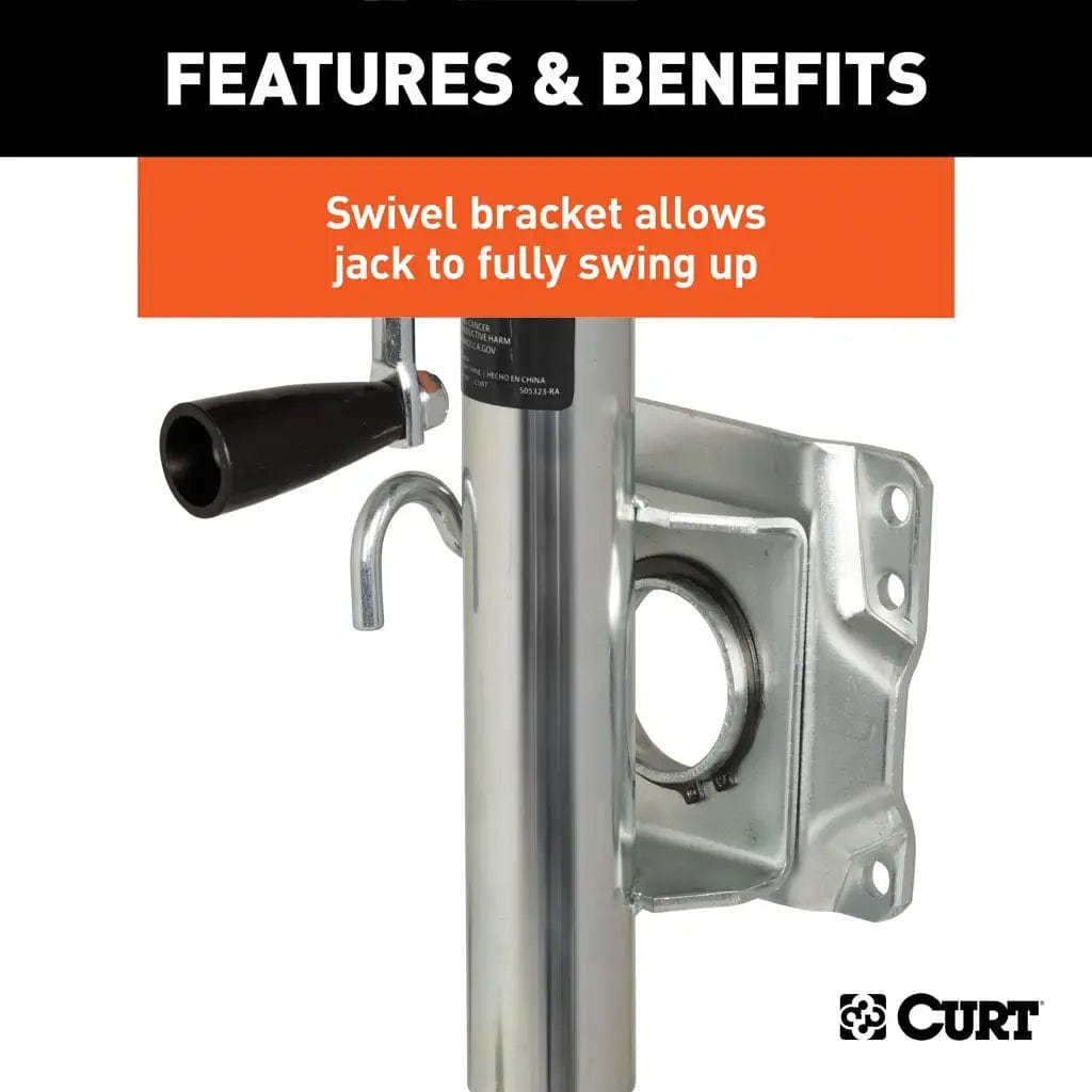 CURT Qualifies for Free Shipping CURT 1000 lb Jack 6" Wheels Bulk #25004