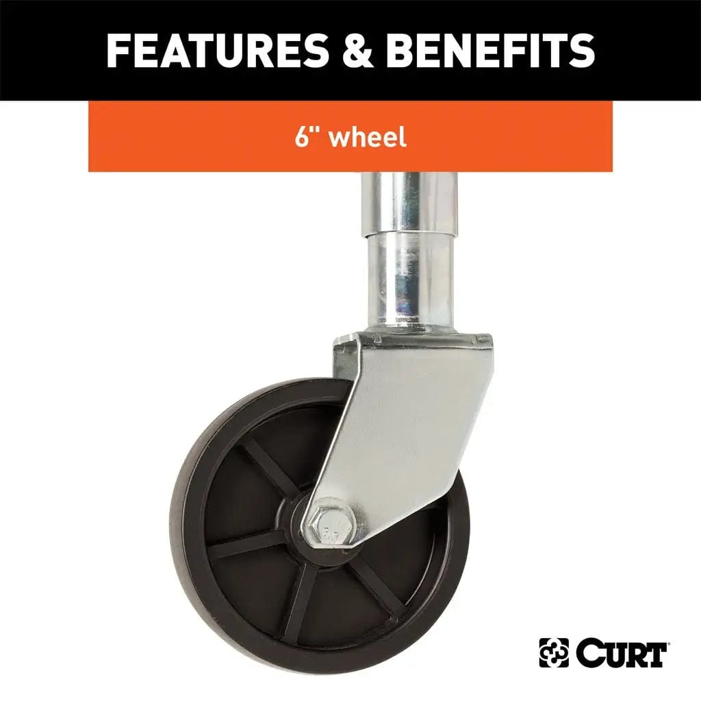 CURT Qualifies for Free Shipping CURT 1000 lb Jack 6" Wheels Bulk #25004