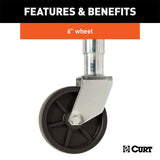 CURT Qualifies for Free Shipping CURT 1000 lb Jack 6" Wheels Bulk #25004