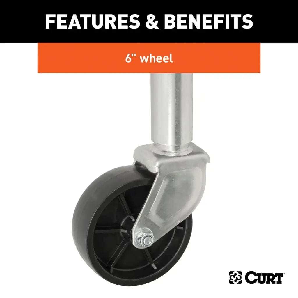 CURT Qualifies for Free Shipping CURT 1200 lb Jack 6" Wheels Bulk #28112