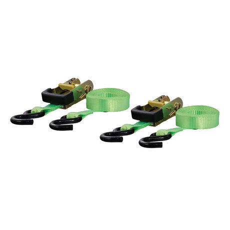 CURT Qualifies for Free Shipping CURT 16' Lime Green Cargo Straps with S-Hooks 1100 #83028