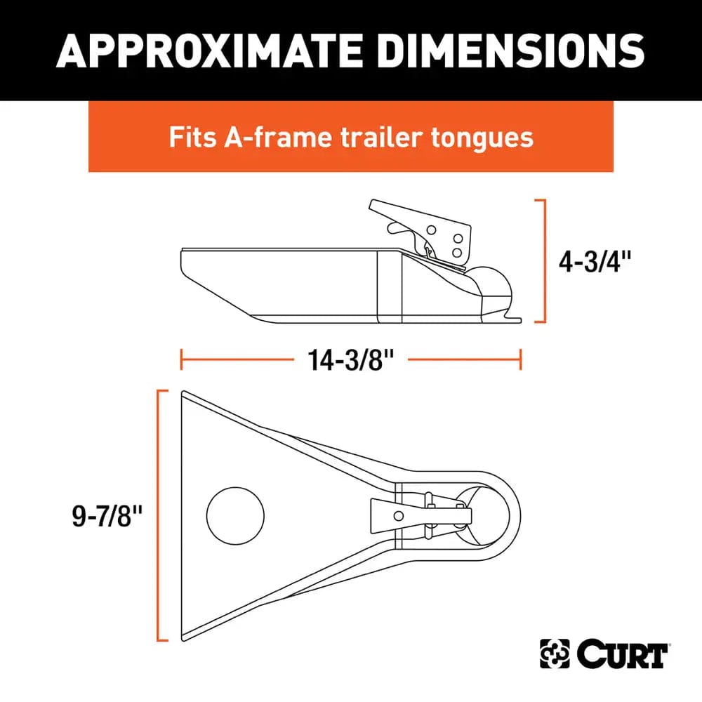 CURT Qualifies for Free Shipping CURT 2" A-Frame Coupler 5000 lb #25210