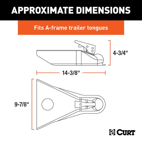 CURT Qualifies for Free Shipping CURT 2" A-Frame Coupler 5000 lb #25210