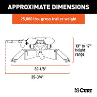 CURT Not Qualified for Free Shipping CURT 25K 5th Wheel Hitch #16180
