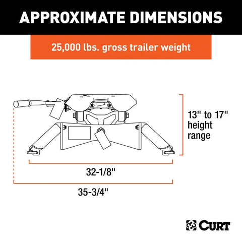 CURT Not Qualified for Free Shipping CURT 25K 5th Wheel Hitch #16180