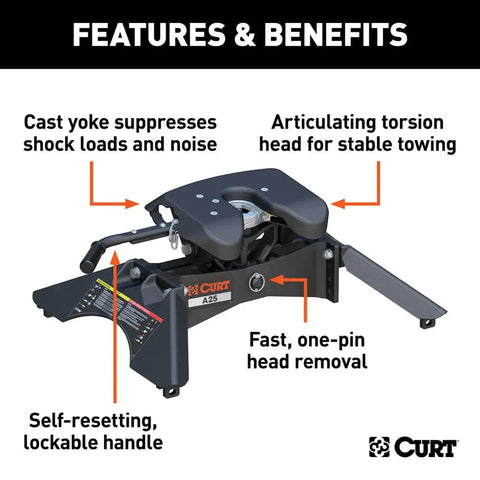 CURT Not Qualified for Free Shipping CURT 25K 5th Wheel Hitch #16180