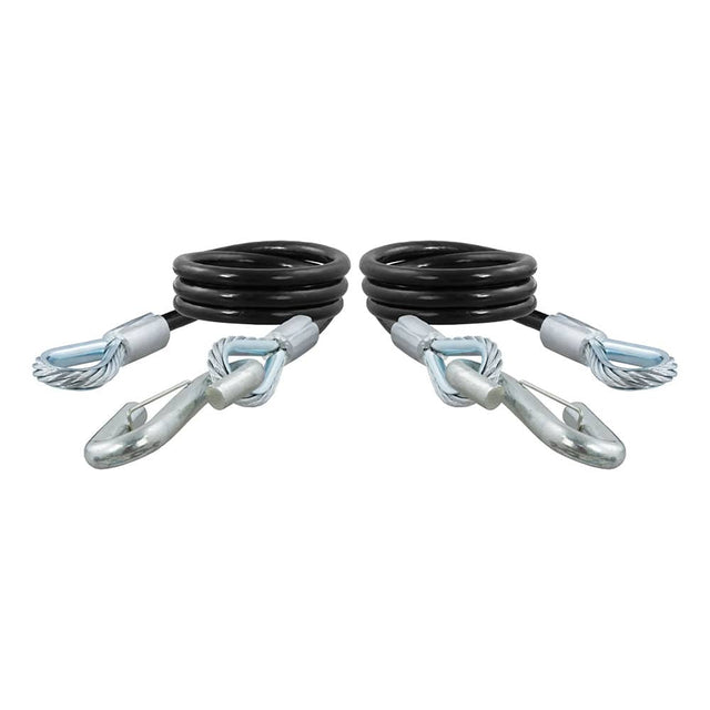 CURT Qualifies for Free Shipping CURT 44" Safety Cables with 2 Snap Hooks 7500 lb Vinyl #80176