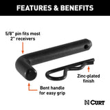 CURT Qualifies for Free Shipping CURT 5/8" Hitch Pin with Clip Bla #21579