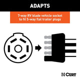 CURT Qualifies for Free Shipping CURT 5 To 7-Way Adapter 5' Harness #57281