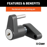 CURT Qualifies for Free Shipping CURT 7/8" Span Coupler Lock Black #23521