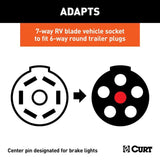 CURT Qualifies for Free Shipping CURT 7-Way RV to 6 Round Adapter #57661