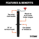 CURT Qualifies for Free Shipping CURT A-Frame Jack with Top Handle #28255