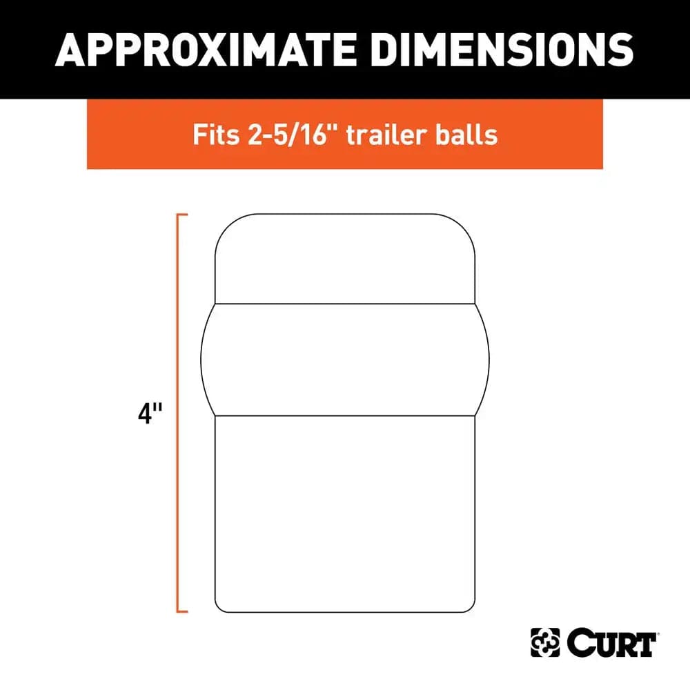 CURT Qualifies for Free Shipping CURT Ball Cover 2-5/16" Black #21811