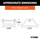 CURT Qualifies for Free Shipping CURT Bolt-On Jack Foot for 2" Tube 2000 lb #28270