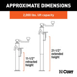 CURT Qualifies for Free Shipping CURT Bracket-Mount Swivel Jack with Top Handle #28300