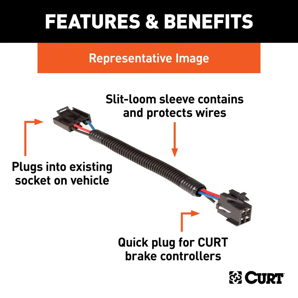 CURT Qualifies for Free Shipping CURT Brake Controller Harness #51532