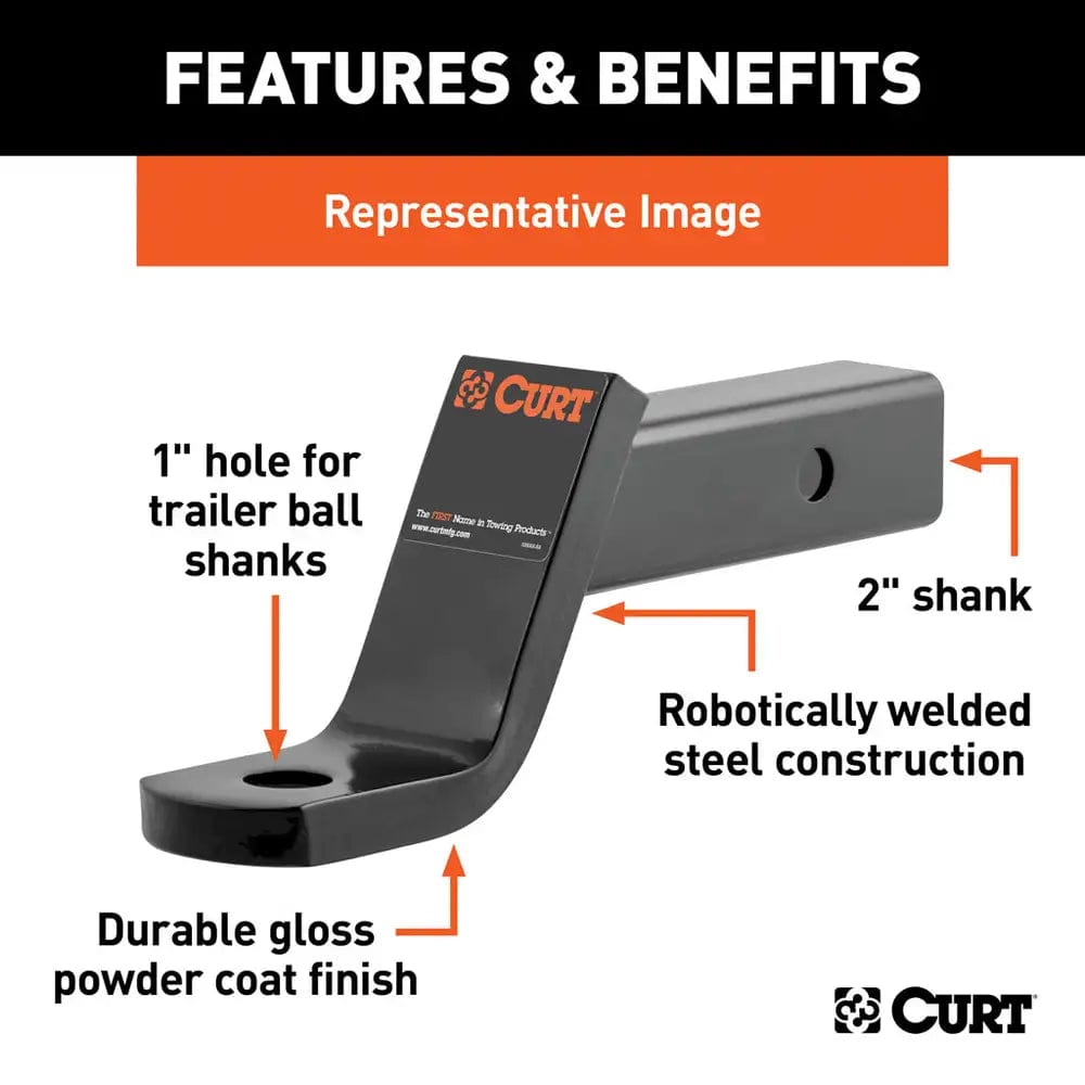 CURT Qualifies for Free Shipping CURT Class III Ball Mount 2" x 3/4" x 12-1/4" Ball #45260