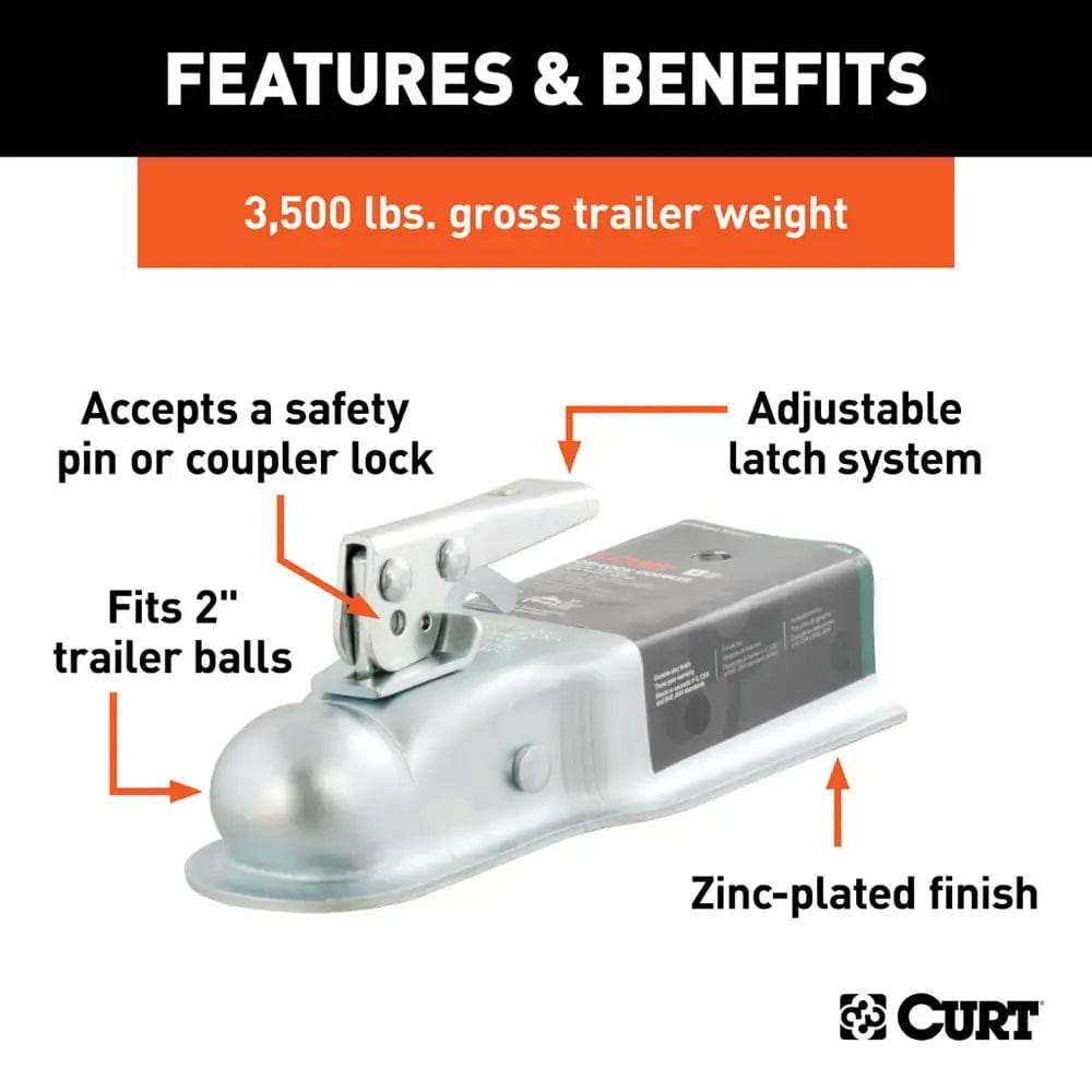 CURT Qualifies for Free Shipping CURT Coupler 2" x 3" 3500 lb #25138