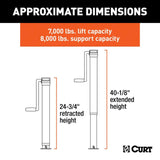 CURT Qualifies for Free Shipping CURT Direct-Weld Square Jack with Side Handle #28575