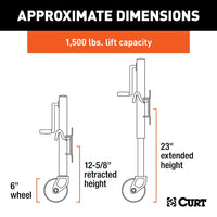 CURT Qualifies for Free Shipping CURT Jack Bolt-on Swivel 6” Dual Wheels 10