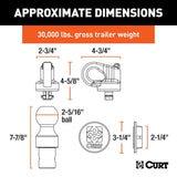 CURT Qualifies for Free Shipping CURT OEM Puck System 2-5/16" Gooseneck Hitch for Ford/GM/Nissan 30K #60692