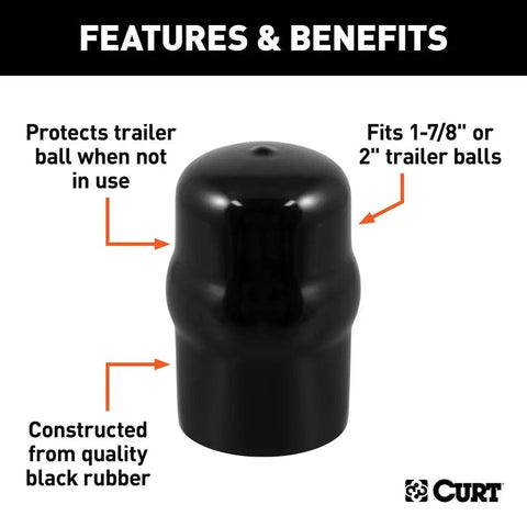CURT Qualifies for Free Shipping CURT Plastic Hitch Ball Cover #21800