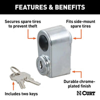 CURT Qualifies for Free Shipping CURT Spare Tire Lock Chrome #23562