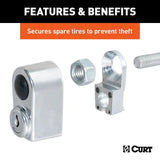 CURT Qualifies for Free Shipping CURT Spare Tire Lock Chrome #23562