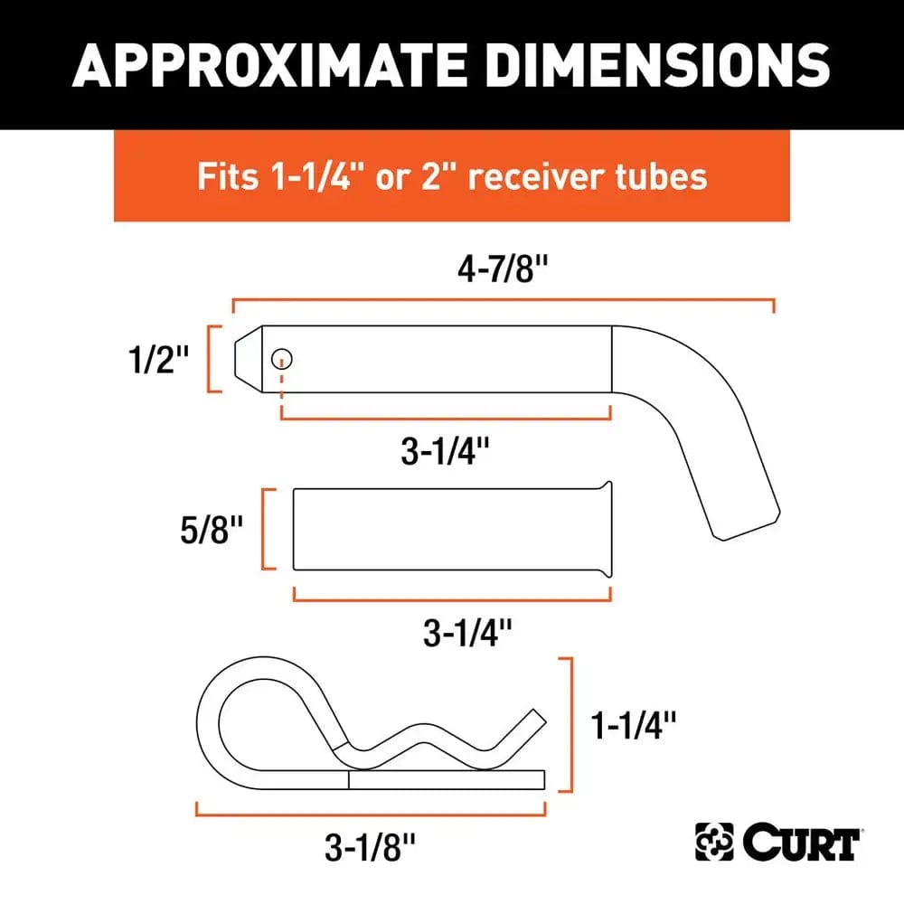 CURT Qualifies for Free Shipping CURT Universal Receiver Pin & Clip #21502