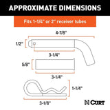 CURT Qualifies for Free Shipping CURT Universal Receiver Pin & Clip #21502
