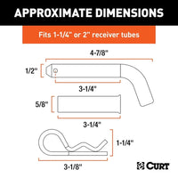 CURT Qualifies for Free Shipping CURT Universal Receiver Pin & Clip #21502