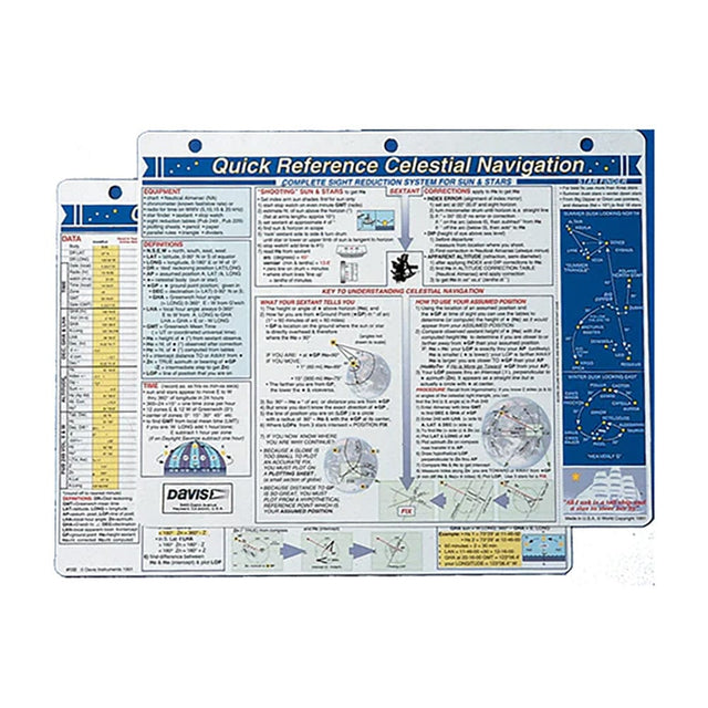 Davis Instruments Qualifies for Free Shipping Davis Celestial Navigation Quick Reference Card #132