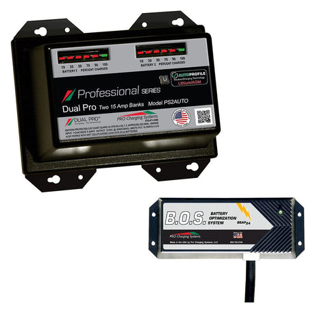Dual Pro Qualifies for Free Shipping Dual Pro PS2 Auto 2-Bank Battery Charger with 2-Bank BOS #PS2AUTO/BOS12V2