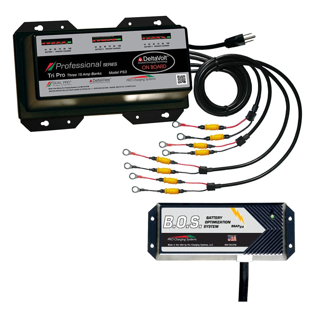 Dual Pro Qualifies for Free Shipping Dual Pro PS3 3-Bank Battery Charger with 2-Bank BOS System #PS3/BOS12V2
