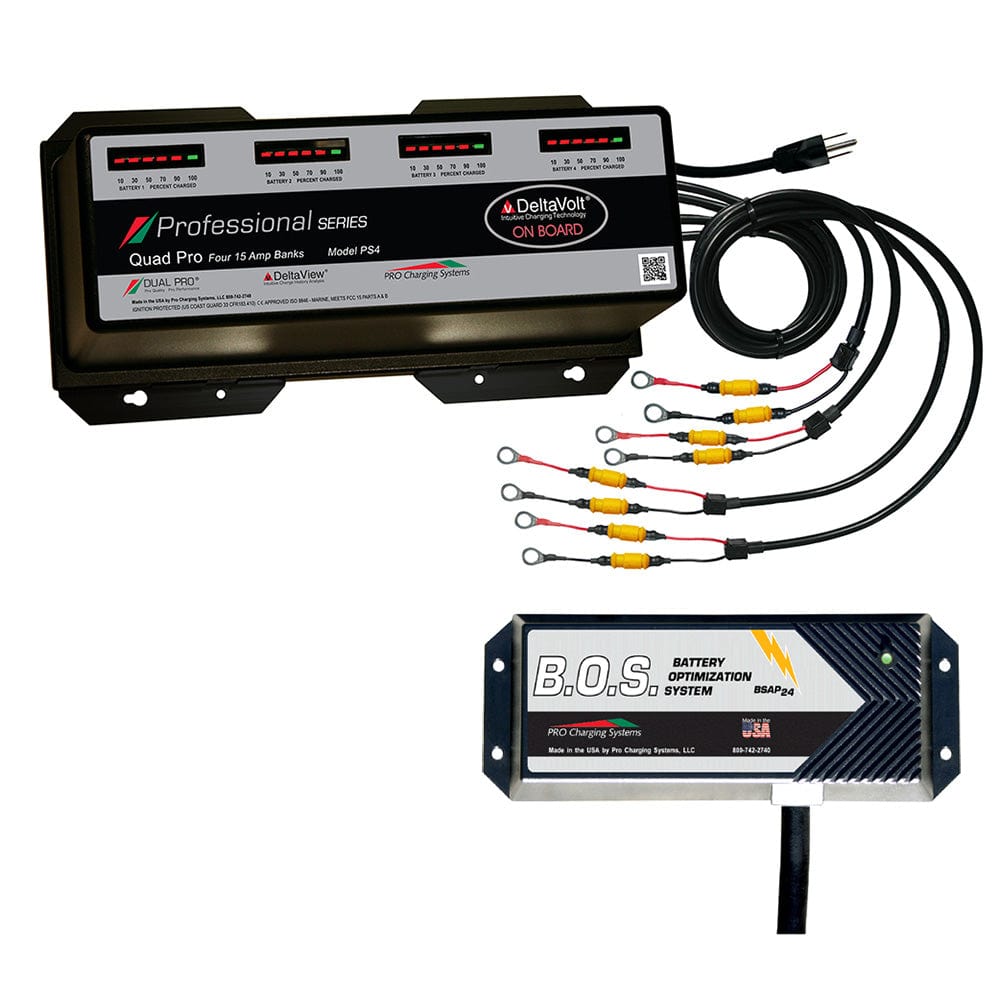 Dual Pro Not Qualified for Free Shipping Dual Pro PS4 4-Bank Battery Charger with 2-Bank BOS System #PS4/BOS12V2