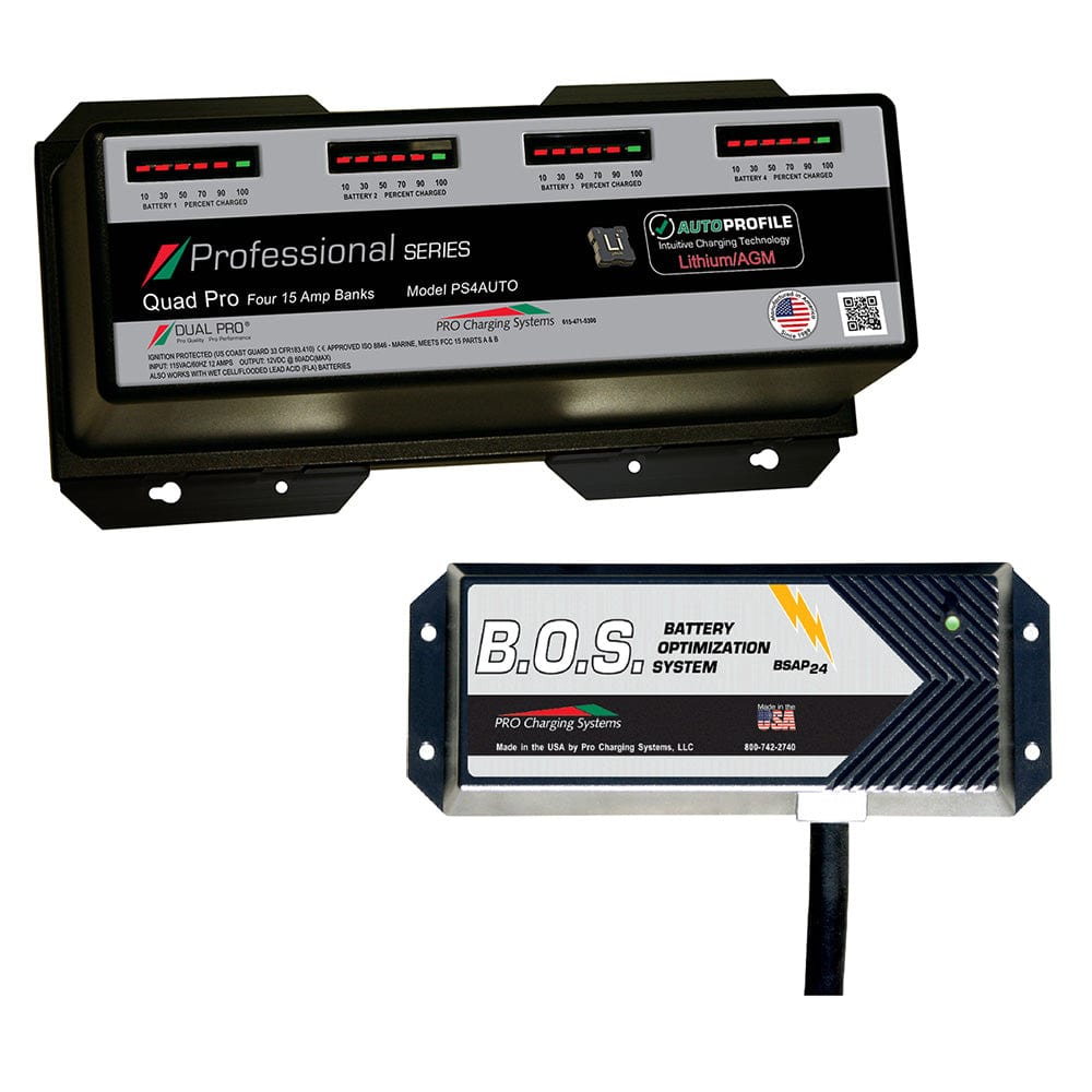 Dual Pro Not Qualified for Free Shipping Dual Pro PS4 Auto 4-Bank Battery Charger with 3-Bank BOS #PS4AUTO/BOS12V3