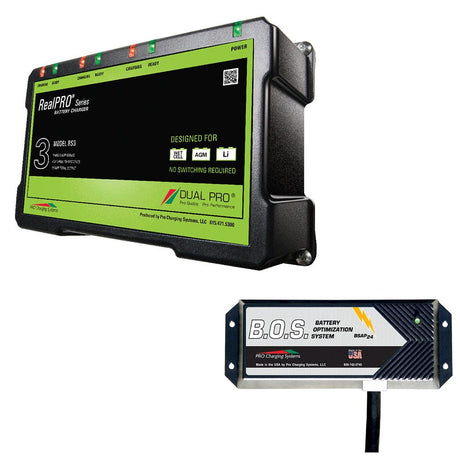 Dual Pro Qualifies for Free Shipping Dual Pro R3 3-Bank Battery Charger with 2-Bank BOS System #RS3/BOS12V2