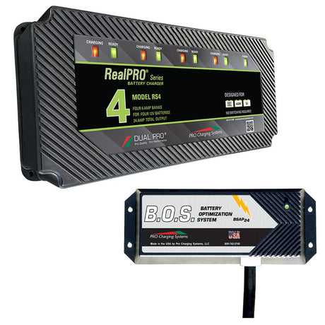 Dual Pro Qualifies for Free Shipping Dual Pro RS4 4-Bank Battery Charger with 3-Bank BOS System #RS4/BOS12V3