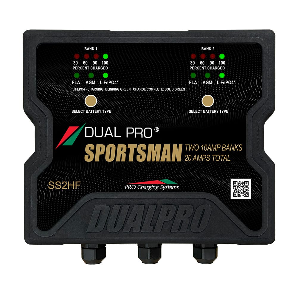 Dual Pro Qualifies for Free Shipping Dual Pro Sportsman Series HF Battery Charger 20a 2-Bank #SS2HF