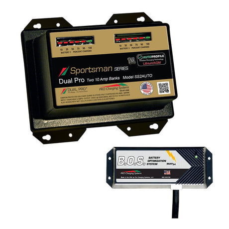 Dual Pro Qualifies for Free Shipping Dual Pro SS2 Auto 2 Bank Battery Charger with 2 Bank BOS #SS2AUTO/BOS12V2