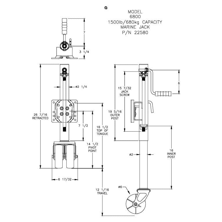 Dutton-Lainson Qualifies for Free Shipping Dutton-Lainson Tongue Jack Dual Wheel #22580