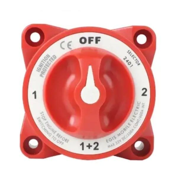 EGIS Qualifies for Free Shipping EGIS 2401 e-Series 350A  Battery Selector Switch Off/1/Both/2 #2401