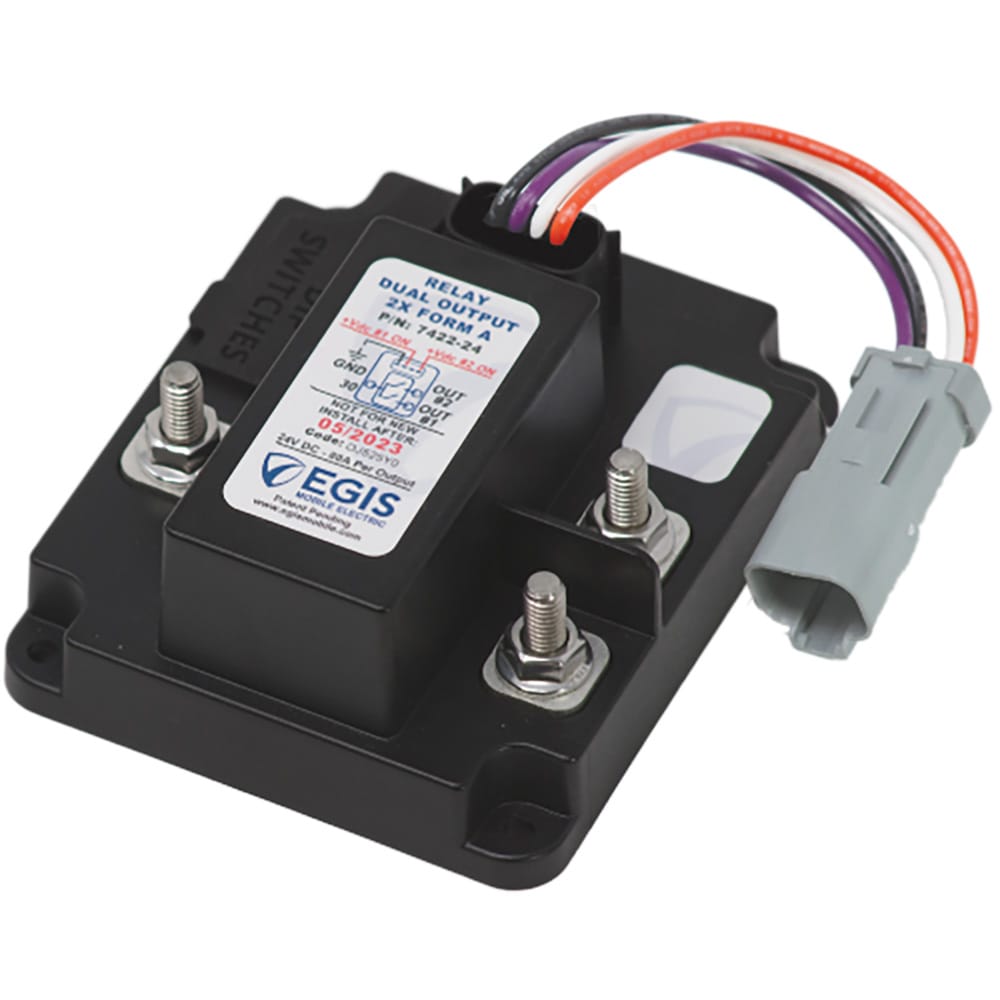 Egis Qualifies for Free Shipping EGIS Dual Relay 2 x 80a 24v TH3 #7422-24