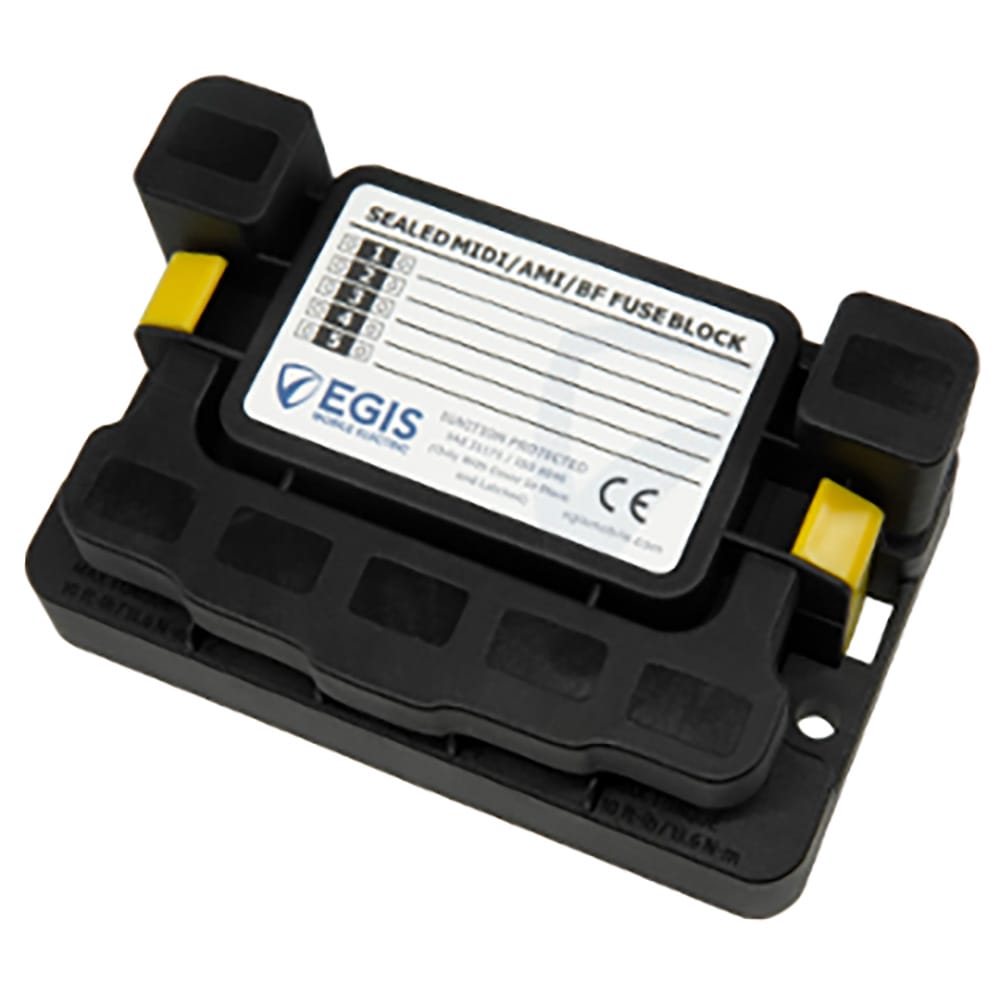 Egis Qualifies for Free Shipping EGIS Midi 5x Fuse Block with Sealed Cover M8 Inputs M6 Outputs #3906B